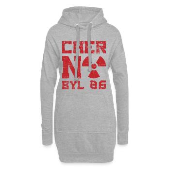 Tchernobyl 1986 Don de la centrale nucléaire - Sweat-shirt à capuche long Femme - gris chiné - Devant