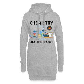Chimie disant cadeau de laboratoire de chimie - Sweat-shirt à capuche long Femme - gris chiné - Devant