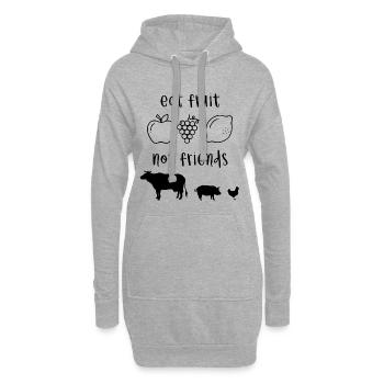 Animal Rights Fleischfrei Spruch Geschenk - Hoodie-Kleid - Grau meliert - Vorne