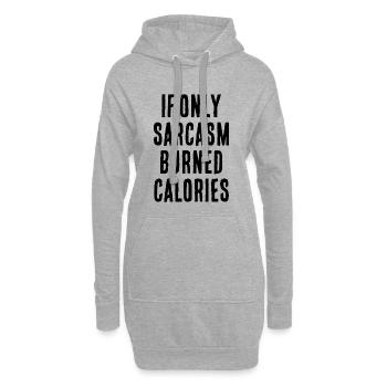 Sarkasmus Fitness Spruch Geschenk - Hoodie-Kleid - Grau meliert - Vorne