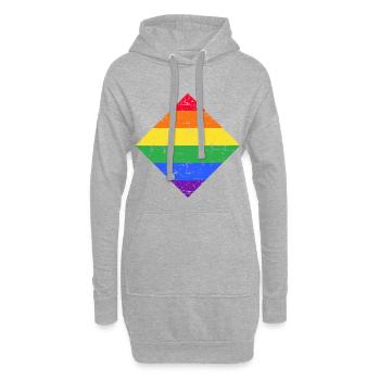 lgbt bunt Geschenk - Hoodie-Kleid - Grau meliert - Vorne