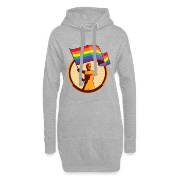 Lgbt pride Geschenk - Hoodie-Kleid - Grau meliert - Vorne