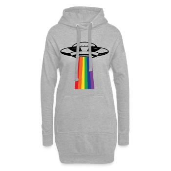 Don des droits de l'homme UGB lgbt - Sweat-shirt à capuche long Femme - gris chiné - Devant