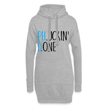 Phucking Fucking Done Phd Conclusion Cadeau - Sweat-shirt à capuche long Femme - gris chiné - Devant