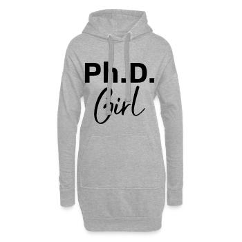 Phd Girl Phd Diplôme Cadeau - Sweat-shirt à capuche long Femme - gris chiné - Devant