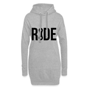 Ride Bicycle Bike Bike Cadeau - Sweat-shirt à capuche long Femme - gris chiné - Devant