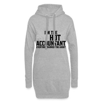 Je ne suis pas cadeau comptable comptable psychotique - Sweat-shirt à capuche long Femme - gris chiné - Devant