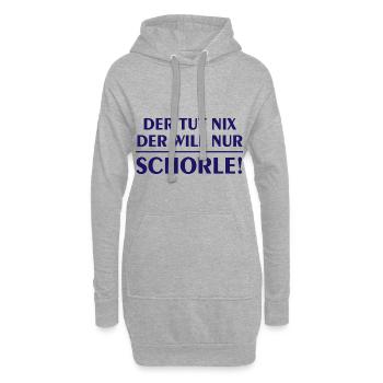 Der tut nix der will nur Schorle Pfaelzer Geschenk - Hoodie-Kleid - Grau meliert - Vorne