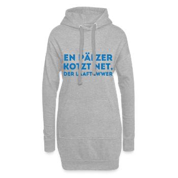 Ein Pfälzer kotzt net Weinfest Pfalz Geschenk - Hoodie-Kleid - Grau meliert - Vorne
