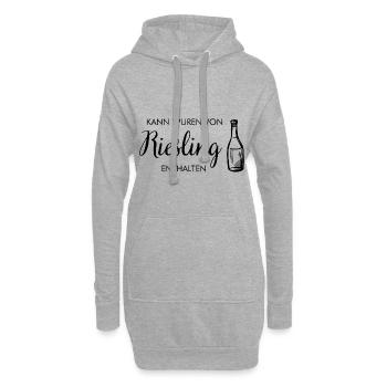 Riesling Wein Weintrinker Pfaelzer Geschenk - Hoodie-Kleid - Grau meliert - Vorne