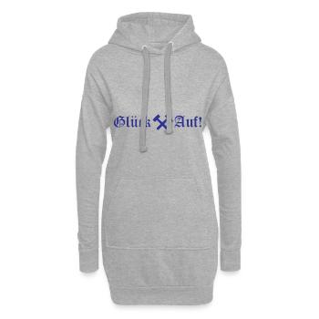 Glück auf Ruhrpott Ruhrgebiet Geschenk - Hoodie-Kleid - Grau meliert - Vorne