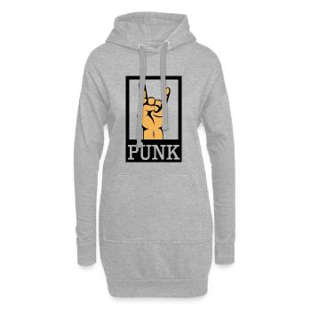 Punk punk rock anarchy musique concert cadeau - Sweat-shirt à capuche long Femme - gris chiné - Devant
