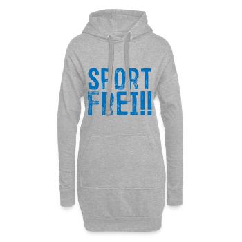 Sport Frei Ostalgie Nostalgie Osten Ossi Geschenk - Hoodie-Kleid - Grau meliert - Vorne