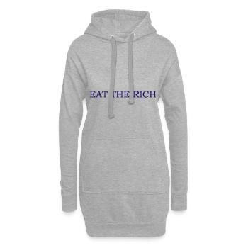 Eat the Rich Anti-Capitalism Socialism - Hoodie-Kleid - Grau meliert - Vorne