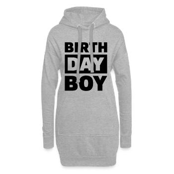 Birthday Boy Geburtstag Geschenk - Hoodie-Kleid - Grau meliert - Vorne