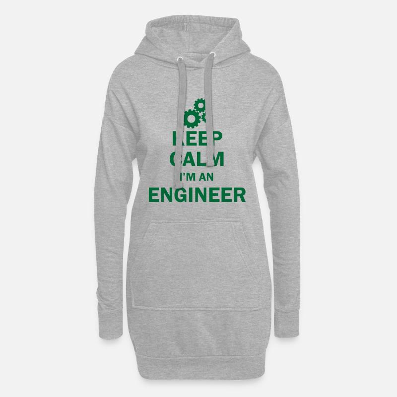 Keep calm I'm an engineer Ingenieur Student - Hoodie-Kleid - Grau meliert