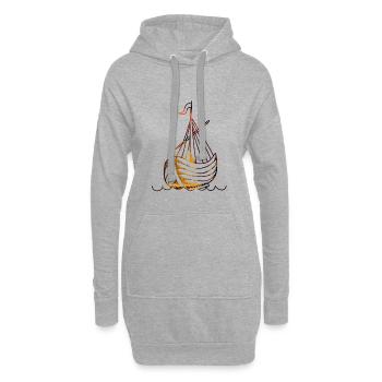 Schiff - Hoodie-Kleid - Grau meliert - Vorne