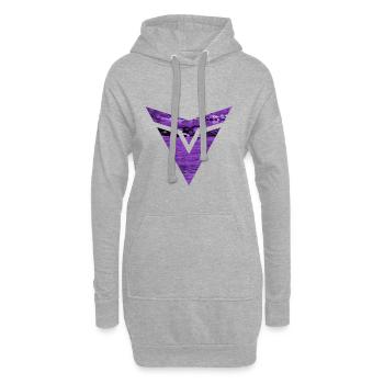 Herbst - Hoodie-Kleid - Grau meliert - Vorne