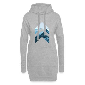 Berg - Sweat-shirt à capuche long Femme - gris chiné - Devant