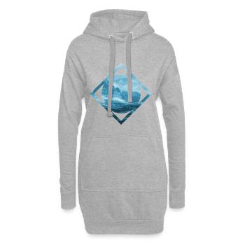 Berg - Sweat-shirt à capuche long Femme - gris chiné - Devant