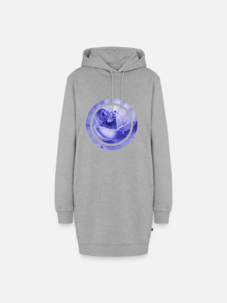 Design - Hoodie-Kleid - Grau meliert