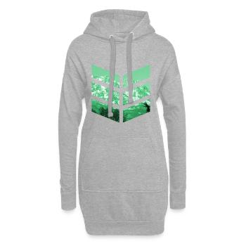 Berg - Sweat-shirt à capuche long Femme - gris chiné - Devant