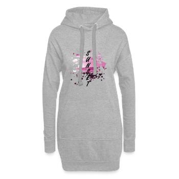 Coucher de soleil - Sweat-shirt à capuche long Femme - gris chiné - Devant