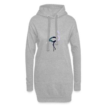Flamingo - Hoodie-Kleid - Grau meliert - Vorne