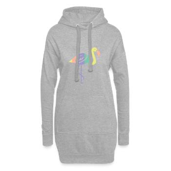 Flamingo - Hoodie-Kleid - Grau meliert - Vorne