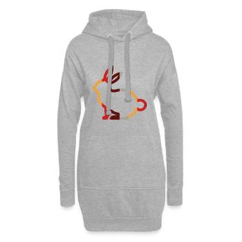 Hase - Hoodie-Kleid - Grau meliert - Vorne