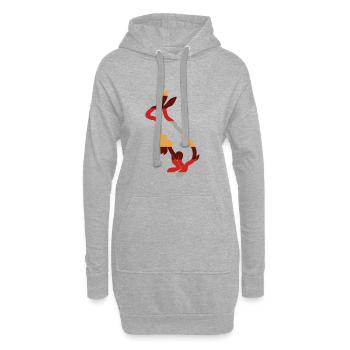 Hase - Hoodie-Kleid - Grau meliert - Vorne