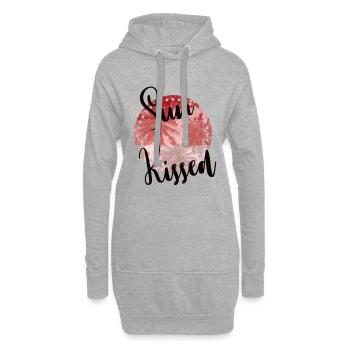 Sommer - Hoodie-Kleid - Grau meliert - Vorne