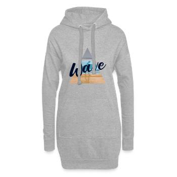 Surfen - Hoodie-Kleid - Grau meliert - Vorne