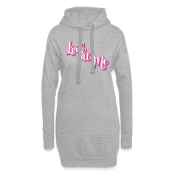 Regarde-moi - Sweat-shirt à capuche long Femme - gris chiné - Devant