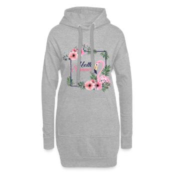 Sommer Sonne Strand Urlaub Meer Geschenkidee - Hoodie-Kleid - Grau meliert - Vorne