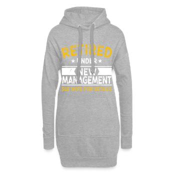 Ruhestand Retired lustiger Spruch Opa - Hoodie-Kleid - Grau meliert - Vorne