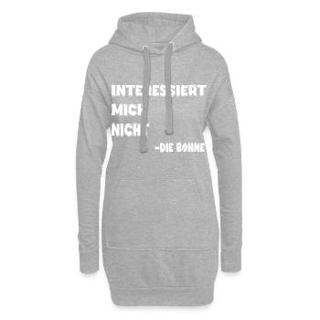 Interessiert mich nicht - Hoodie-Kleid - Grau meliert - Vorne