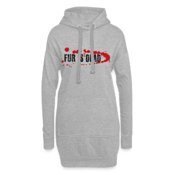 Pelz ist Tot - Hoodie-Kleid - Grau meliert - Vorne