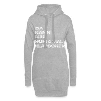 Klatschen - Hoodie-Kleid - Grau meliert - Vorne