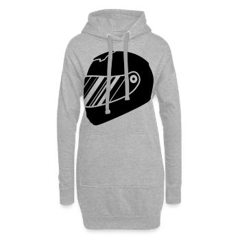 Course de barre de course - Sweat-shirt à capuche long Femme - gris chiné - Devant