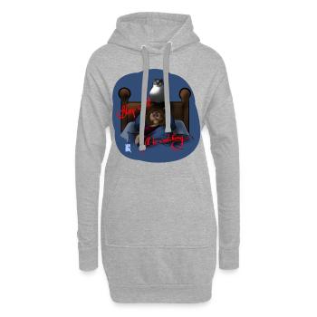 Sleep weIl - I'll be watching - Hoodie-Kleid - Grau meliert - Vorne