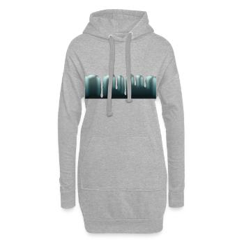 Tropfen - Hoodie-Kleid - Grau meliert - Vorne