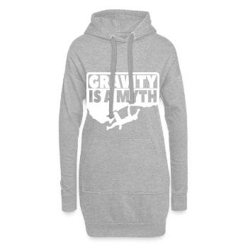 La gravité est un mythe - alpiniste escalade des montagnes - Sweat-shirt à capuche long Femme - gris chiné - Devant