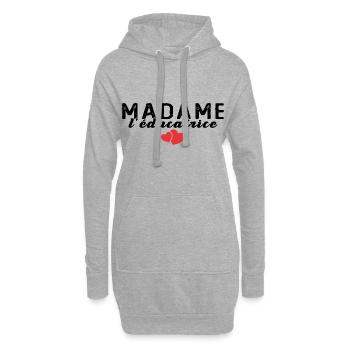 Femme Educatrice Spécialisée Madame L'éducatrice - Sweat-shirt à capuche long Femme - gris chiné - Devant