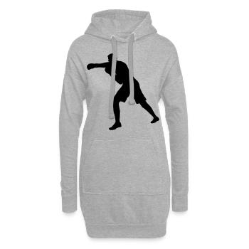Boxer Schatten - Hoodie-Kleid - Grau meliert - Vorne