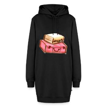 Zirkus Aquarell Koffer - Hoodie-Kleid - Schwarz - Vorne