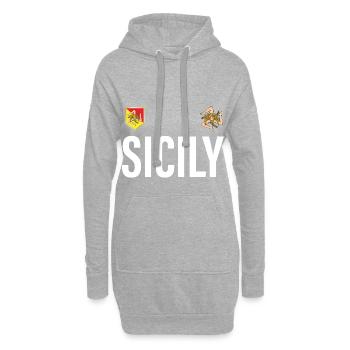 Maillot Sicile 01 - Sweat-shirt à capuche long Femme - gris chiné - Devant