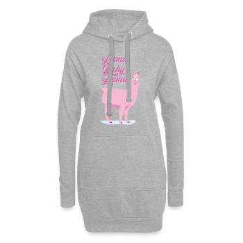 LAMA BABY LAMA - Sweat-shirt à capuche long Femme - gris chiné - Devant