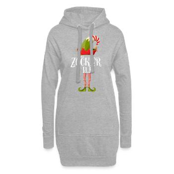 Der Zocker Elf Weihnachtliche Familien Designs - Hoodie-Kleid - Grau meliert - Vorne
