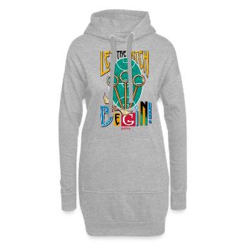Harry Potter quidditch match - Sweat-shirt à capuche long Femme - gris chiné - Devant